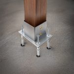 Płot żeglarski przykręcany- wysokość 100cm ciemny brąz - obrazek 6