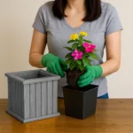 Doniczka drewniana lamelowa kolumna z wkładem W25/S25/D25 - obrazek 10