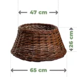Osłona wiklinowa na stojak pod choinkę 65 cm ciemny brąz