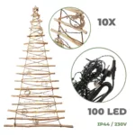 Choinka ECO duża z ozdobami + światełka zewnętrzne 230V