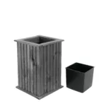 Doniczka drewniana lamelowa kolumna z wkładem W40/S25/D25 - obrazek 3