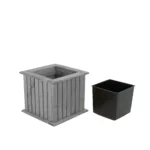 Doniczka drewniana lamelowa kolumna z wkładem W25/S25/D25 - obrazek 3