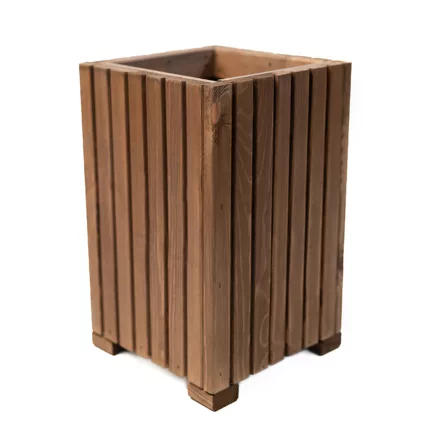 Doniczka drewniana lamelowa z wkładem W40/S25/D25