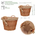 Kosz gospodarczy okrągły z jutą - obrazek 6