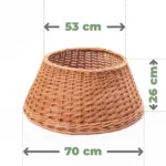 Osłona wiklinowa na stojak pod choinkę 70 cm