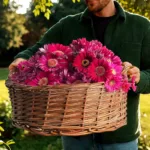 Doniczki wiklinowe okrągłe z uchwytem - obrazek 7