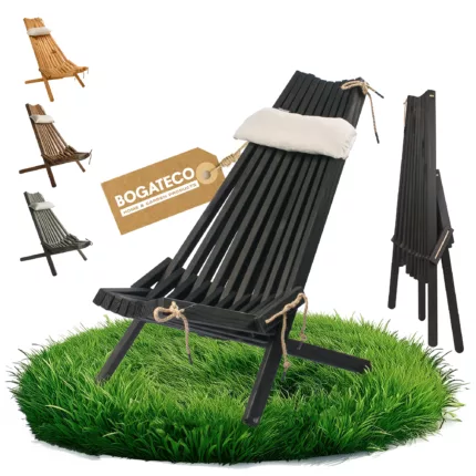 Drewniany leżak ogrodowy