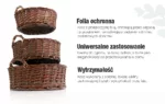 Doniczki wiklinowe okrągłe z uchwytem - obrazek 4