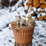 Kosz gospodarczy okrągły z jutą - obrazek 5