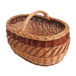 Kosz wiklinowy bagażówka zdobiony - obrazek 2