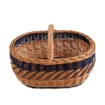 Kosz wiklinowy bagażówka zdobiony - obrazek 6