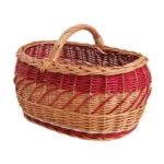Kosz wiklinowy bagażówka zdobiony - obrazek 9