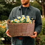 Doniczki wiklinowe owalne z uchwytem - obrazek 3