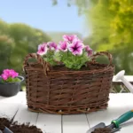 Doniczki wiklinowe owalne z uchwytem - obrazek 5