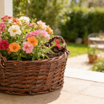 Doniczki wiklinowe okrągłe z uchwytem - obrazek 3