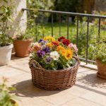 Doniczki wiklinowe okrągłe z uchwytem - obrazek 5