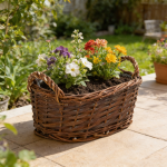 Doniczki wiklinowe owalne z uchwytem - obrazek 2