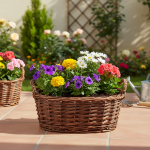 Doniczki wiklinowe owalne z uchwytem - obrazek 5