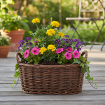 Doniczki wiklinowe owalne z uchwytem - obrazek 4