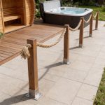 Płot żeglarski przykręcany- wysokość 100cm ciemny brąz - obrazek 3