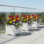 Doniczka drewniana lamelowa z wkładem W25/S25/D25 - obrazek 3