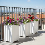 Doniczka drewniana lamelowa z wkładem W40/S25/D25 - obrazek 2