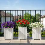 Doniczka drewniana lamelowa z wkładem W40/S25/D25 - obrazek 3