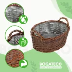 Doniczki wiklinowe owalne z uchwytem - obrazek 8
