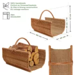 Kosz wiklinowy bagażówka zdobiony - obrazek 18