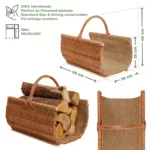 Kosz wiklinowy bagażówka zdobiony - obrazek 19