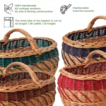 Kosz wiklinowy bagażówka zdobiony - obrazek 3