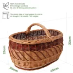 Kosz wiklinowy bagażówka zdobiony - obrazek 4