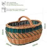 Kosz wiklinowy bagażówka zdobiony - obrazek 14
