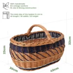 Kosz wiklinowy bagażówka zdobiony - obrazek 7