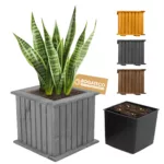 Doniczka drewniana lamelowa kolumna z wkładem W25/S25/D25