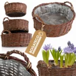 Doniczki wiklinowe okrągłe z uchwytem - obrazek 6