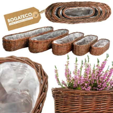 Doniczki wiklinowe korytka- 5 rozmiarów