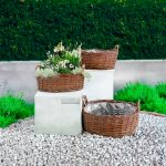 Doniczki wiklinowe okrągłe z uchwytem - obrazek 2