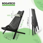 Drewniany leżak ogrodowy - obrazek 2