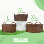 Doniczki wiklinowe owalne z uchwytem - obrazek 2