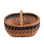 Kosz wiklinowy bagażówka zdobiony - obrazek 7