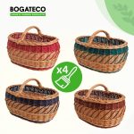 Kosz wiklinowy bagażówka zdobiony - obrazek 3